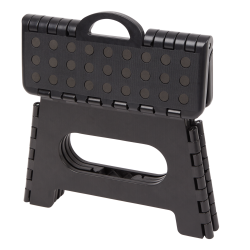 Marchepied Pliant Portable - Support Antidérapant 150 Kg - Pour Salle De Bain, Cuisine, SUV, Camping - Noir 38x22x13 Cm