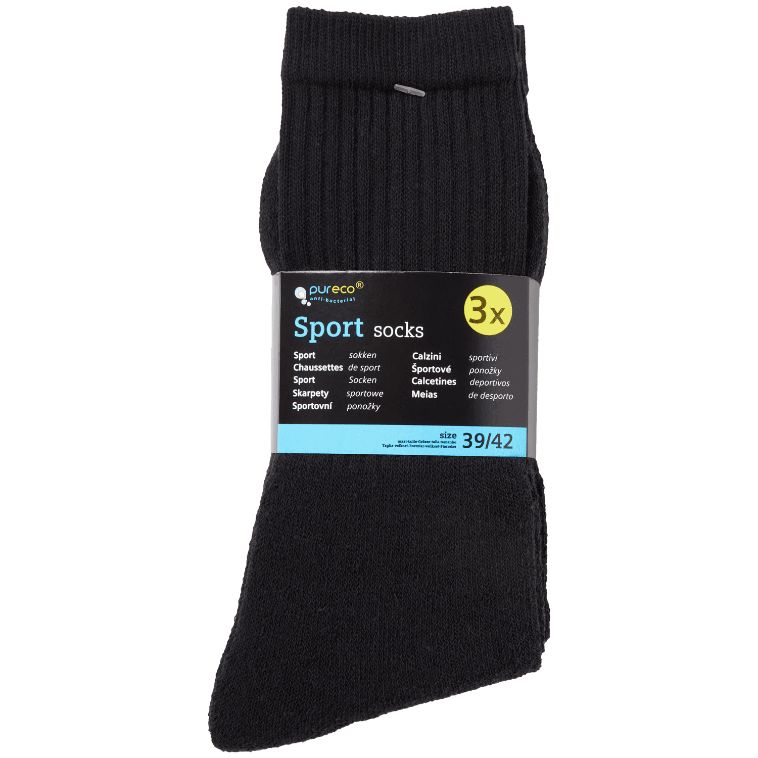 Lot De 3 Paires De Chaussettes Basses Noires Lotto - Taille 39/42 - Neuf Avec étiquettes