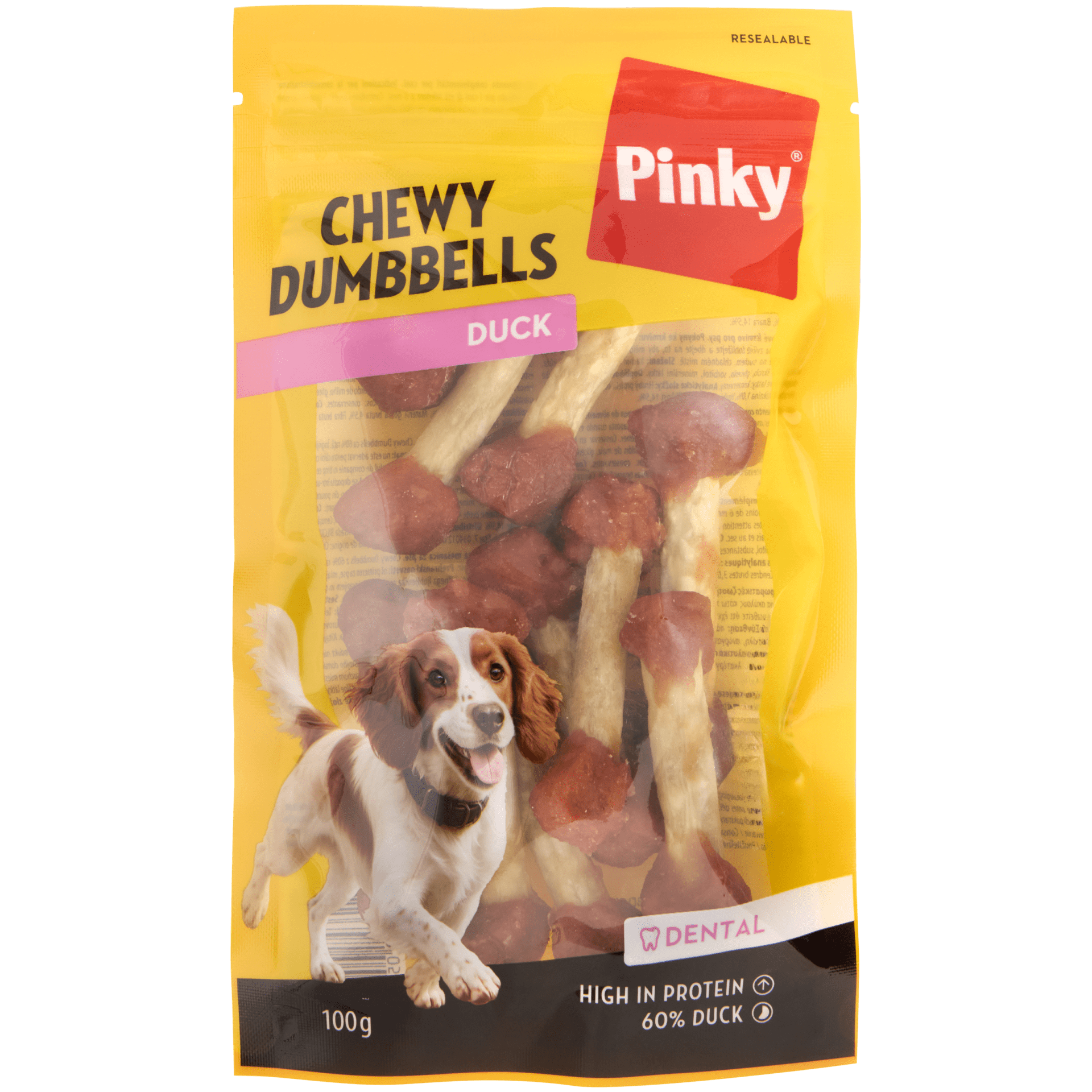Pinky hondensnack Duck Dumbbells