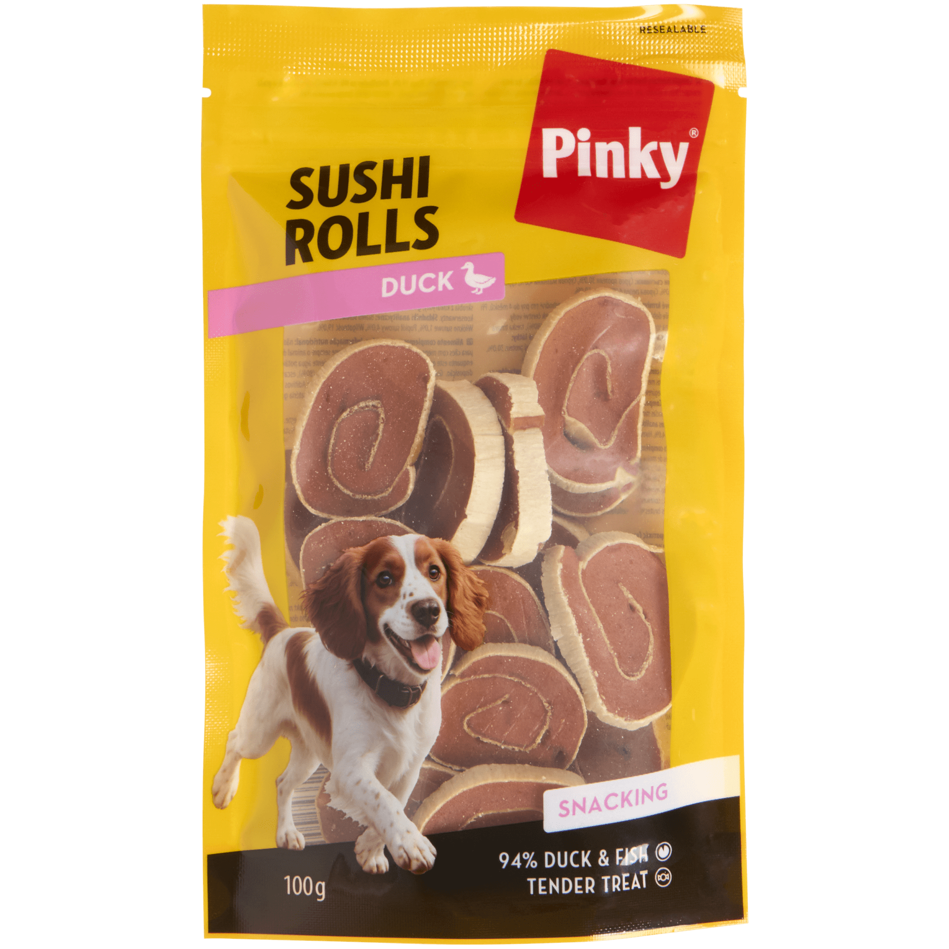 Pinky hondensnack Sushi Duck