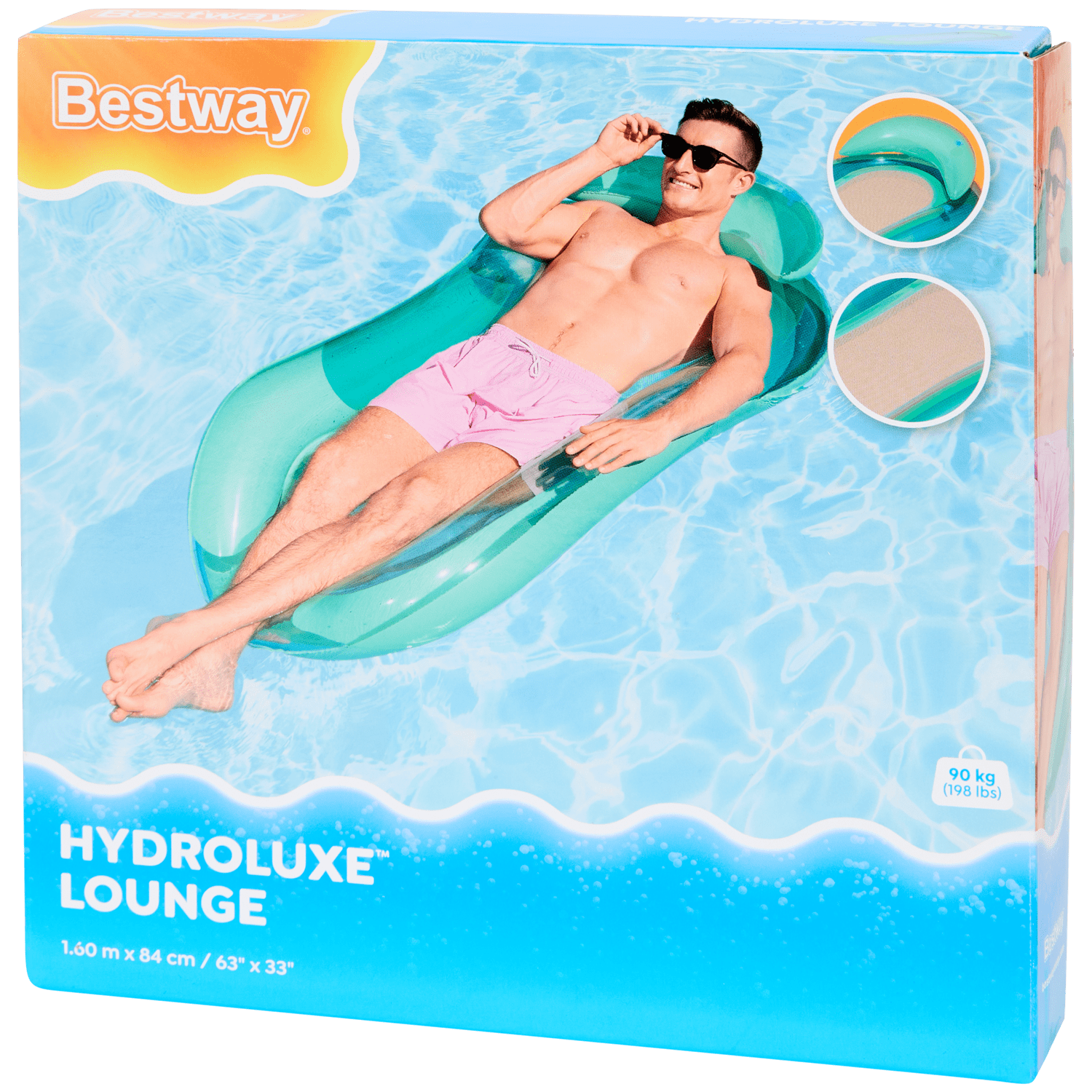 Hamac Gonflable Legami Daisy Rose - Flottant Piscine & Plage, Supporte 80 Kg, 74x135 Cm Avec Patch Réparation