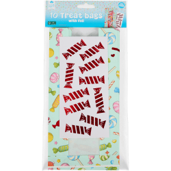 50 Stück Geschenktüten Mit Cartoon-Motiv – Rot-weiß, 25x16,5 Cm, Mit Griff