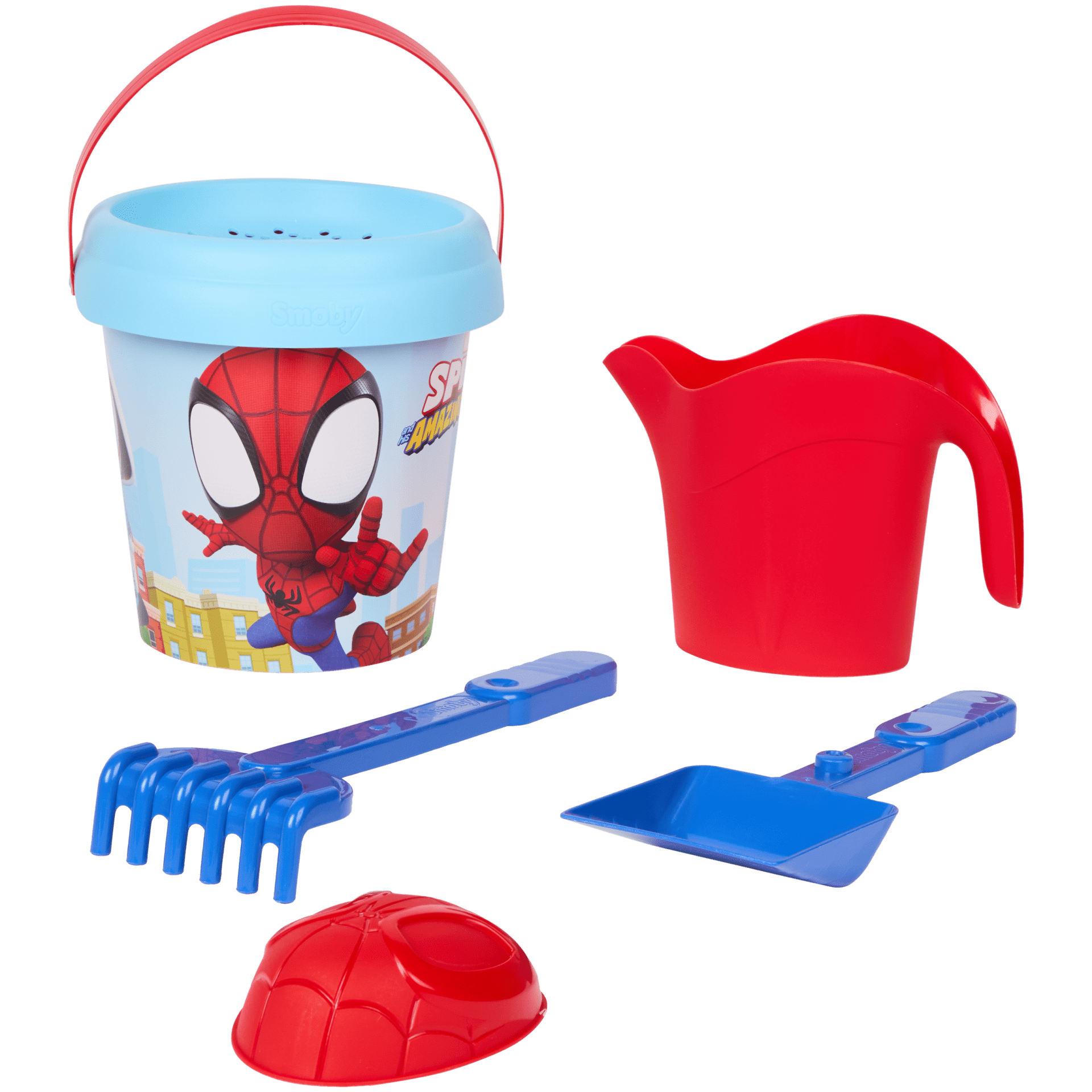 SWEETBIUTI – Set De Plage 10 Pièces Pour Tout-Petits 1-3 Ans – Seau, Pelle, Râteau, Moules Étoile Et Crabe – Sans BPA