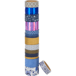 Lot De 20 Rouleaux Washi Tape – Multicolore Géométrique – Pen + Gear – + Stylo