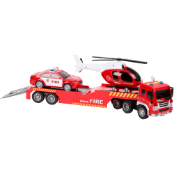4 Mini Voitures Jouets JoyPlus à Friction - Police, Ambulance, Pompiers, Camion Pour Enfants 1-5 Ans