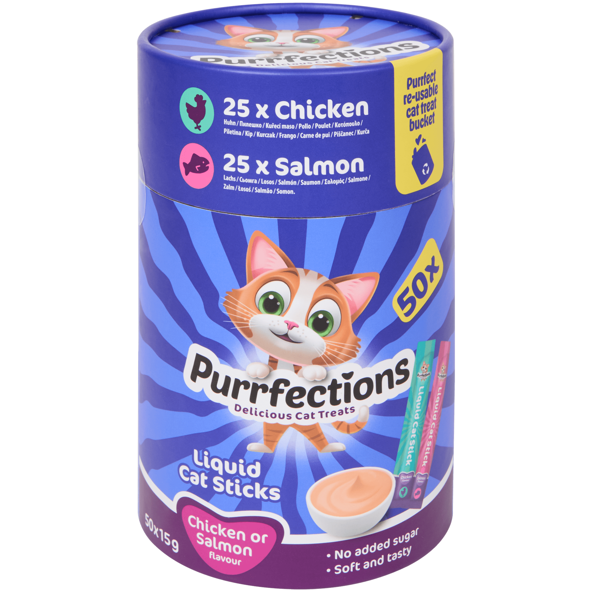 Purrfections liquid kattensticks Kip & Zalm