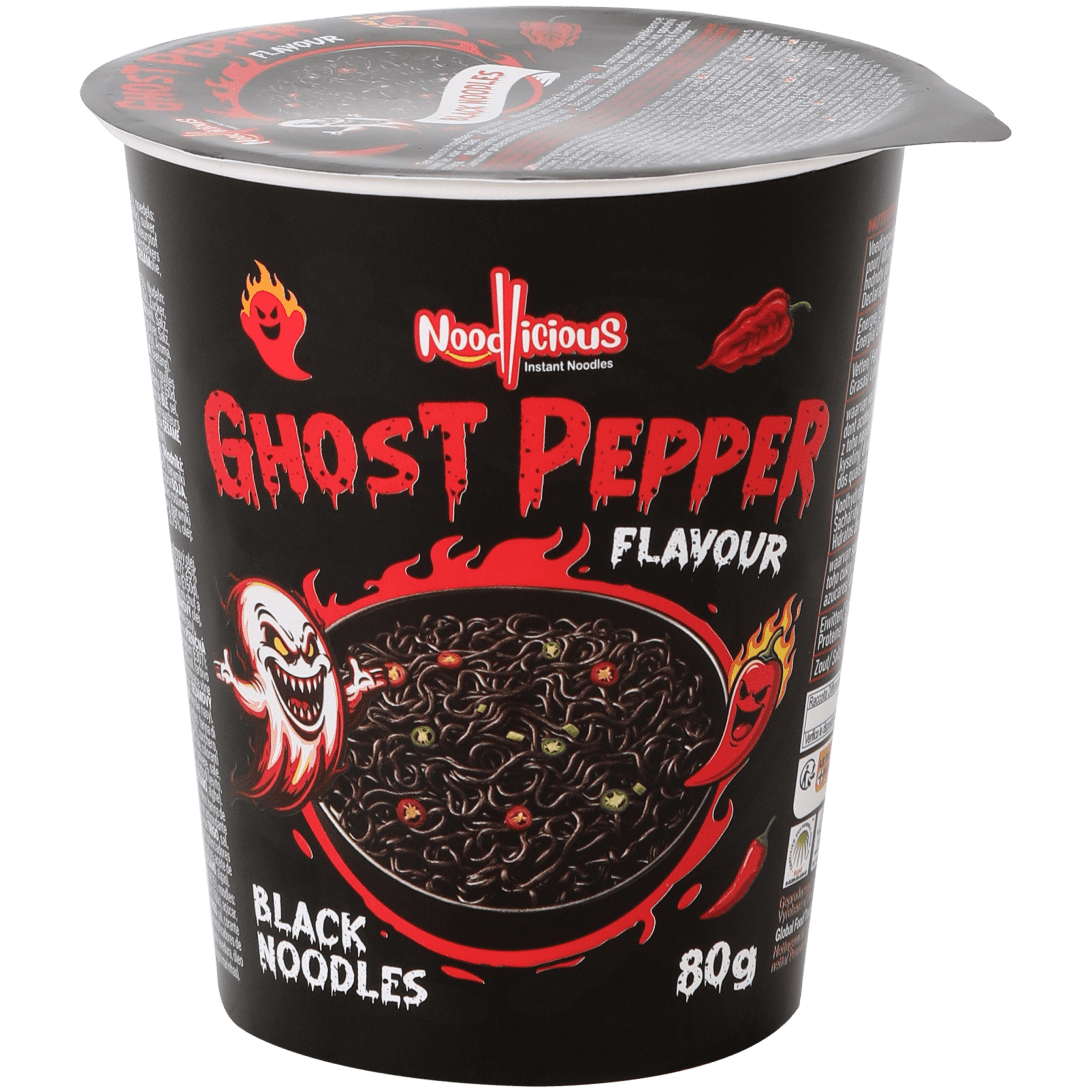 Noodlicious zwarte noedels Ghost Pepper
