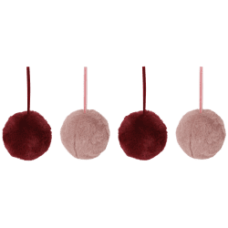 Boules de Noël avec fausse fourrure