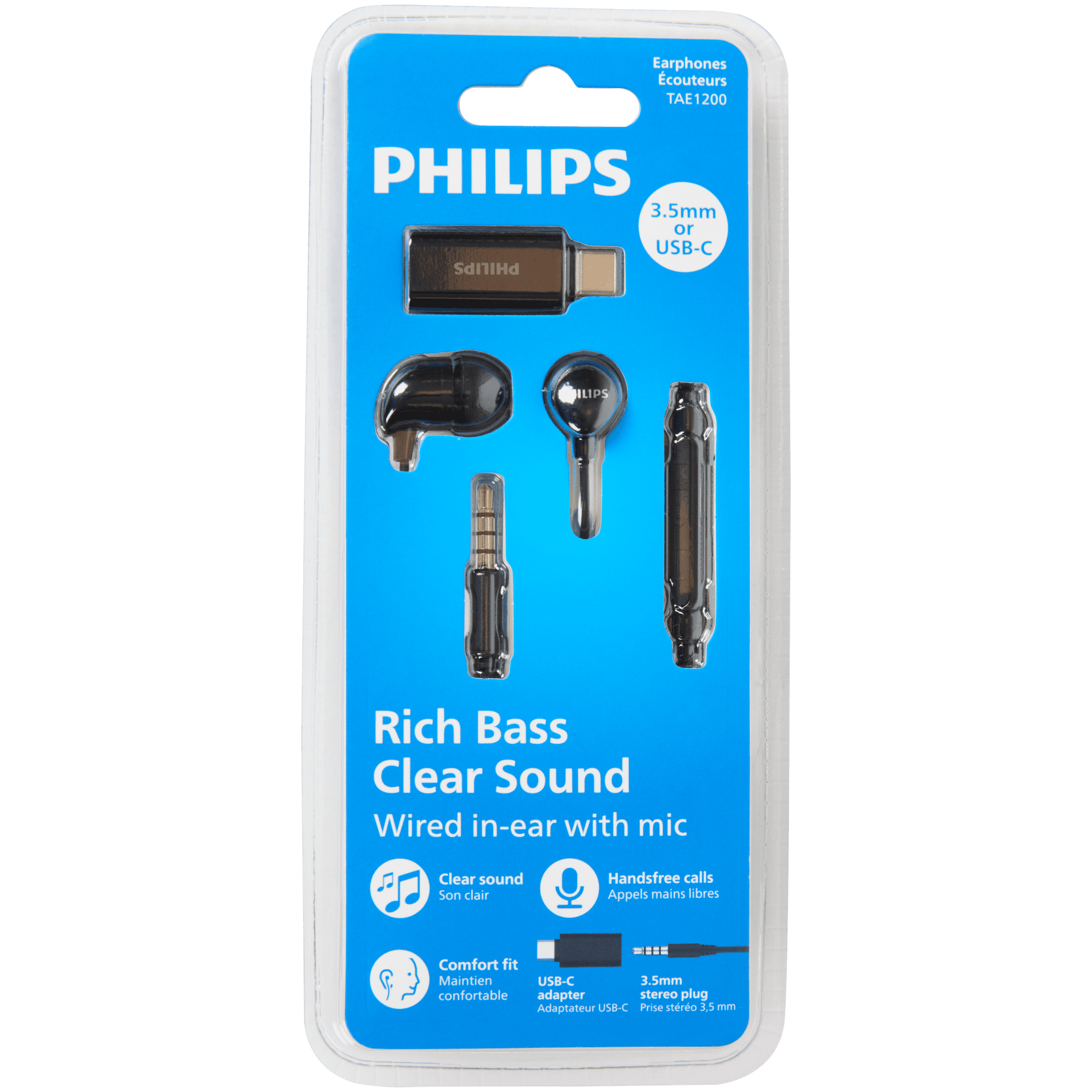 Philips oortjes met jack-aansluiting & USB-C