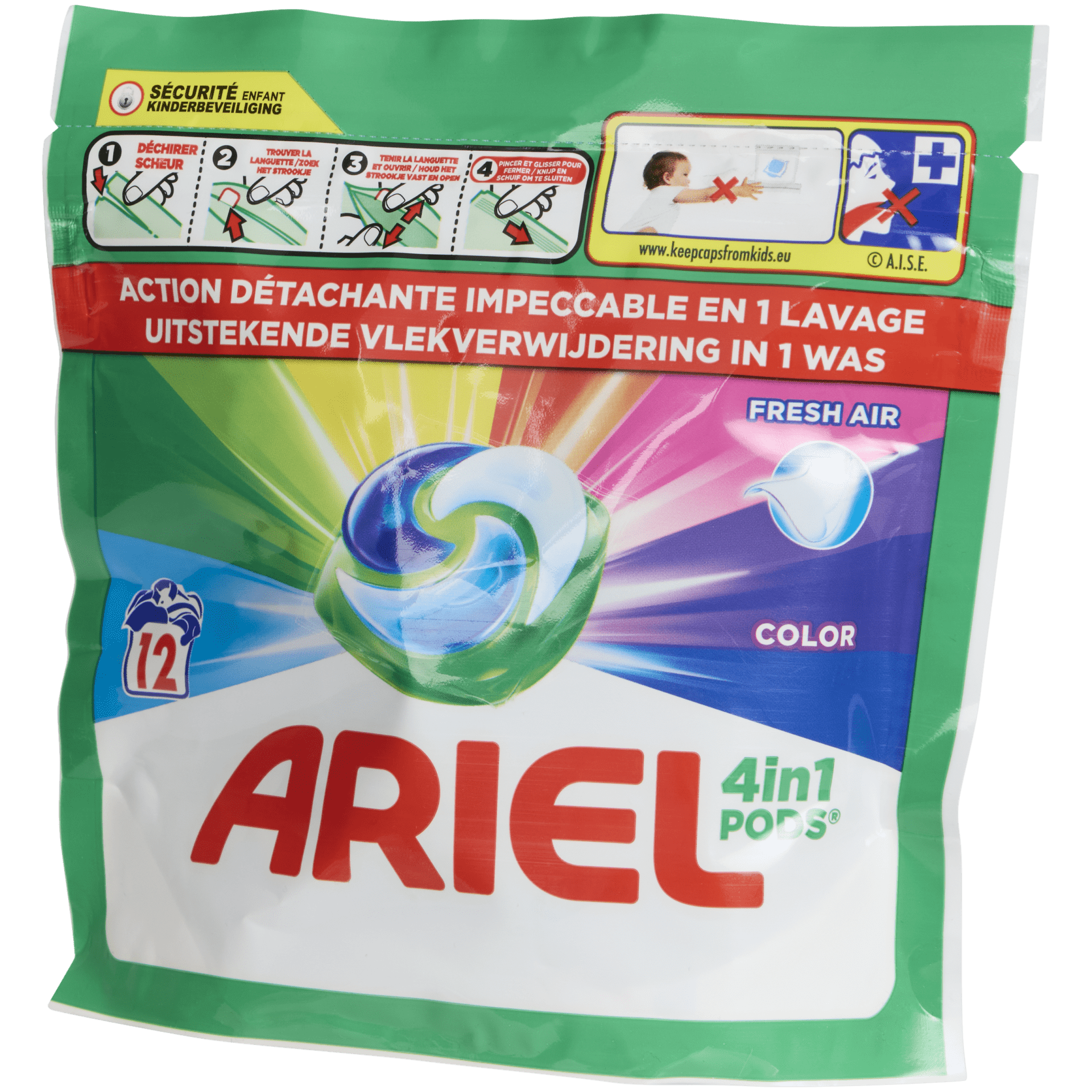 Ariel 4‑in‑1 pods Kleur