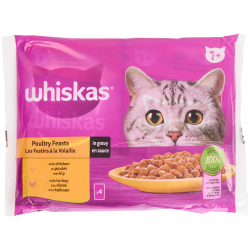 WHISKAS Tasty Mix Zakjes Vol Versheid Chefkeuze In Saus Voor Volwassen Katten 4 Varieteiten P 130682
