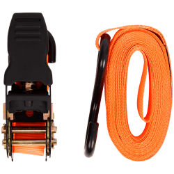 Sangle D'arrimage à Cliquet 8 M X 50 Mm, 4000 DaN, Lot De 2, Orange - Fabrication Allemande