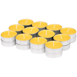 DECO EXPRESS Theelichtkaarsen Multipack - Pack van 100 of 50, 8 uur of 4 uur brandtijd - witte theelichtjes kaarsen ongeparfumeerd (Pack van 50-4 uur
