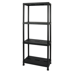 Mr. Magazzino Regal – 60 x 30 x 138 cm, Schwarz, Kunststoff