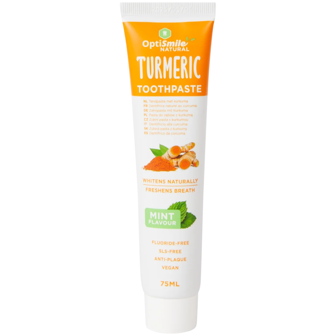 Pasta de dentes natural OptiSmile Curcuma e menta
