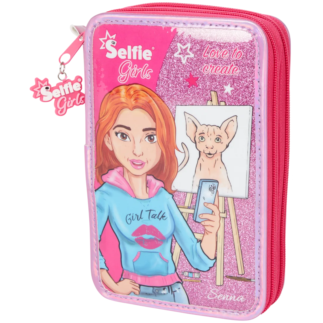 Estojo recheado Selfie Girls