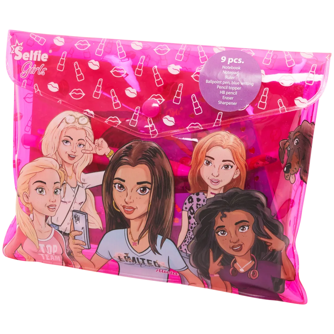 Conjunto de artigos de papelaria Selfie Girls 6