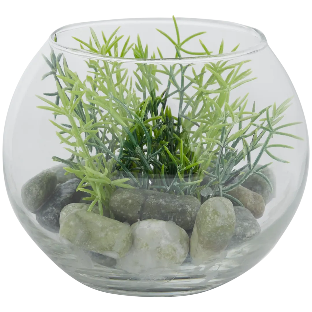 Kunst-vetplant in glazen pot 4