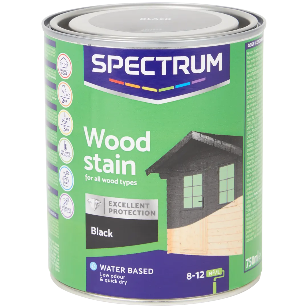 Mordente per legno opaco Spectrum Nero 1