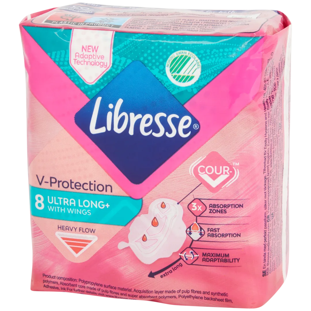 Libresse V-Protection maandverband Ultra Long+ 1