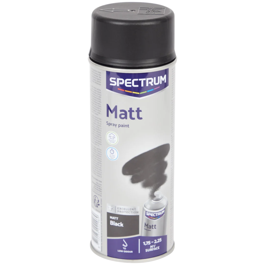 Spectrum matte spuitverf zwart