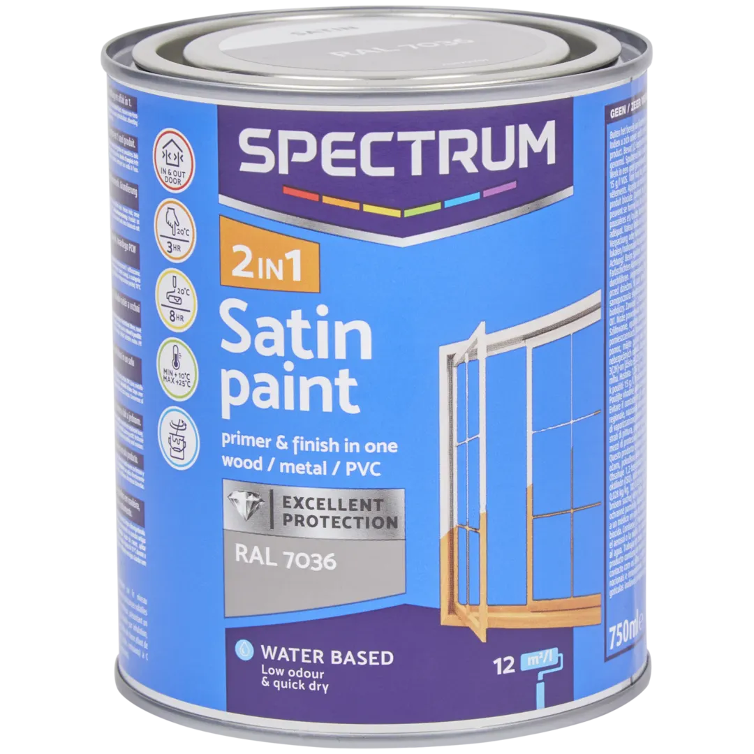 Barniz satinado 2 en 1 Spectrum RAL 7036