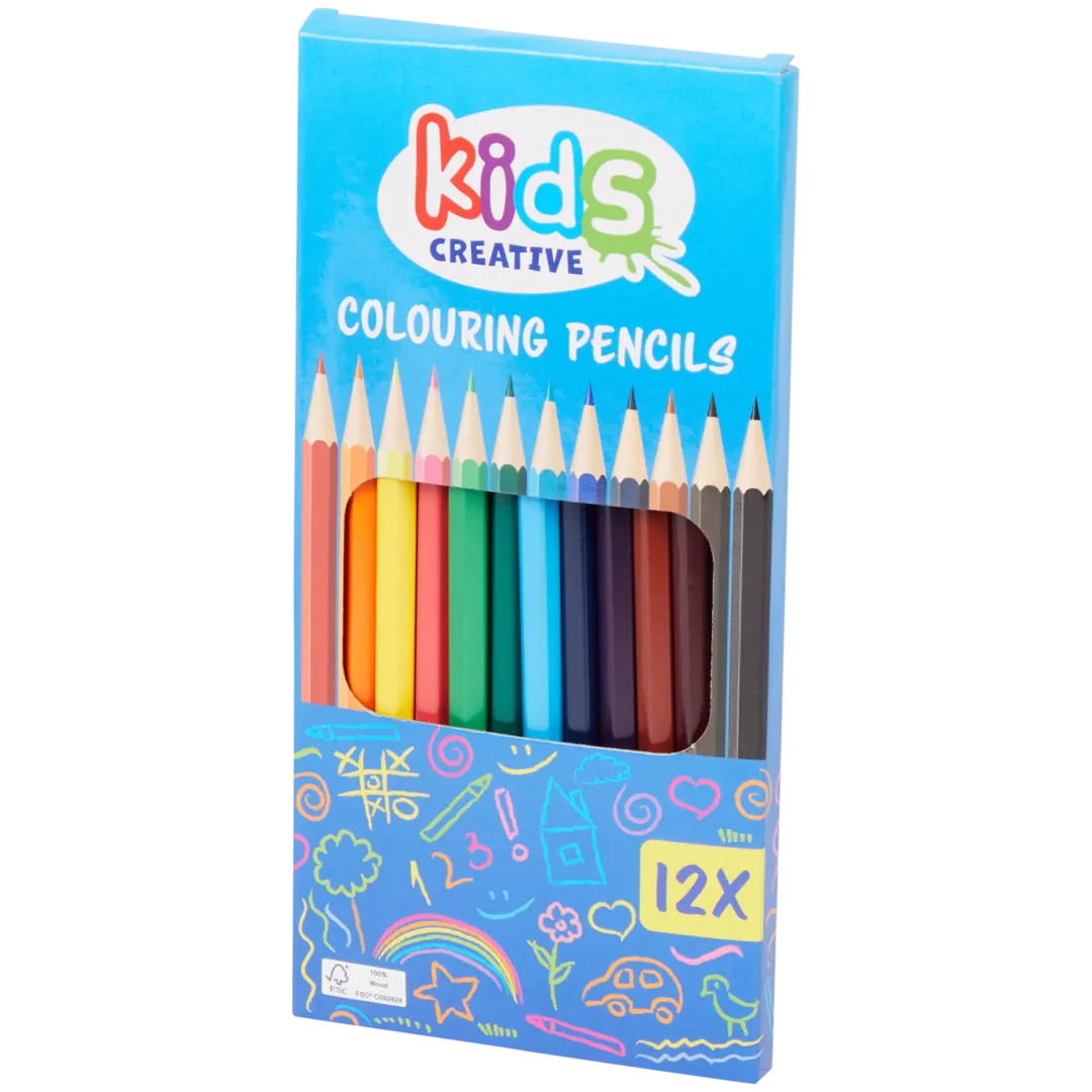Confezione Matite Colorate Alpino – 12 Pezzi Rosso E 12 Pezzi Blu Chiaro – Ideali Per Scuola