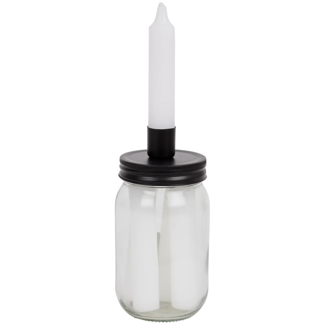 Velas em pote com suporte