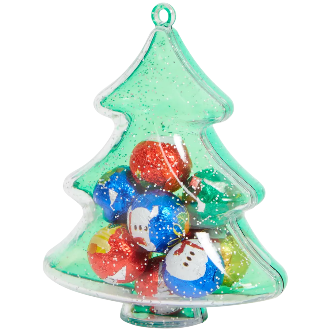 Enfeites de Natal com chocolate