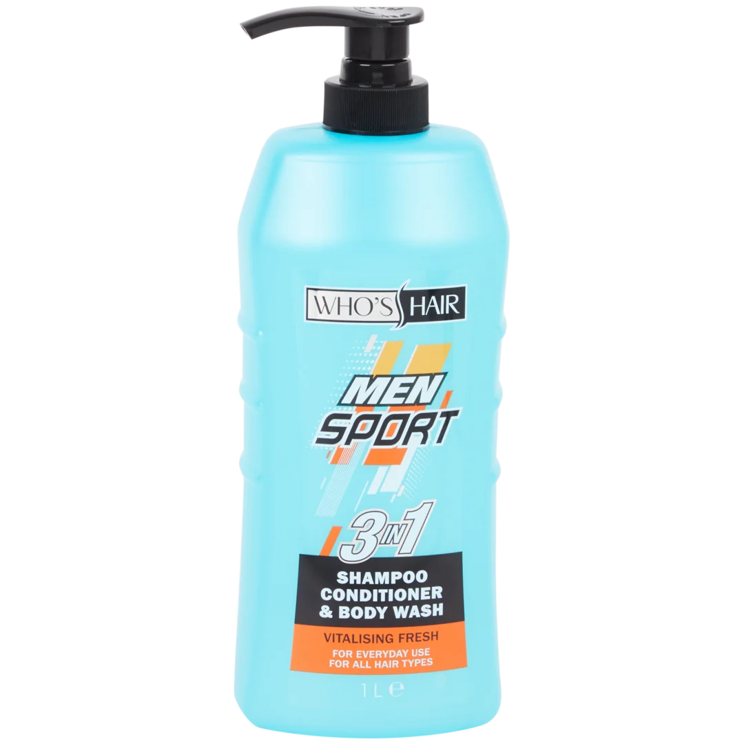 Żel pod prysznic 3 w 1 Who's Hair Sport Vitalising Fresh 1