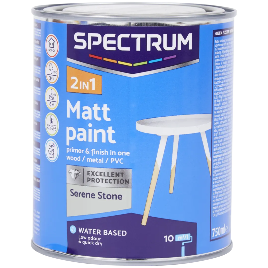 Tinta mate 2 em 1 Spectrum Serene Stone 1