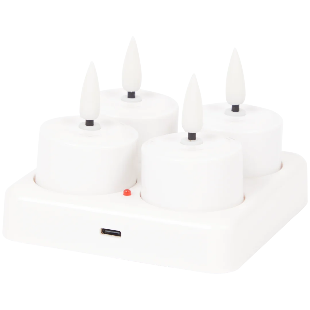Velas recarregáveis Branco
