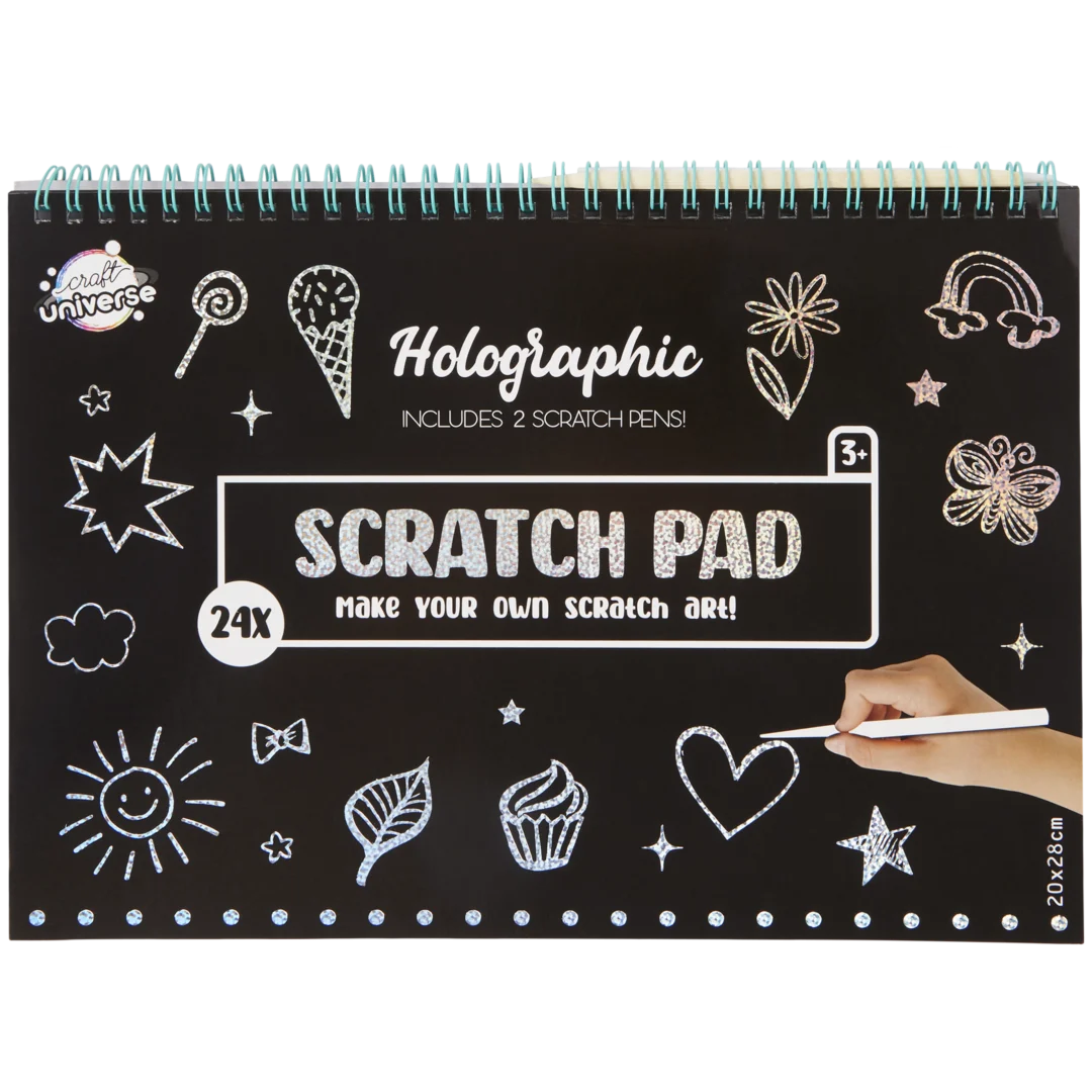 Caderno mágico de desenhos para raspar