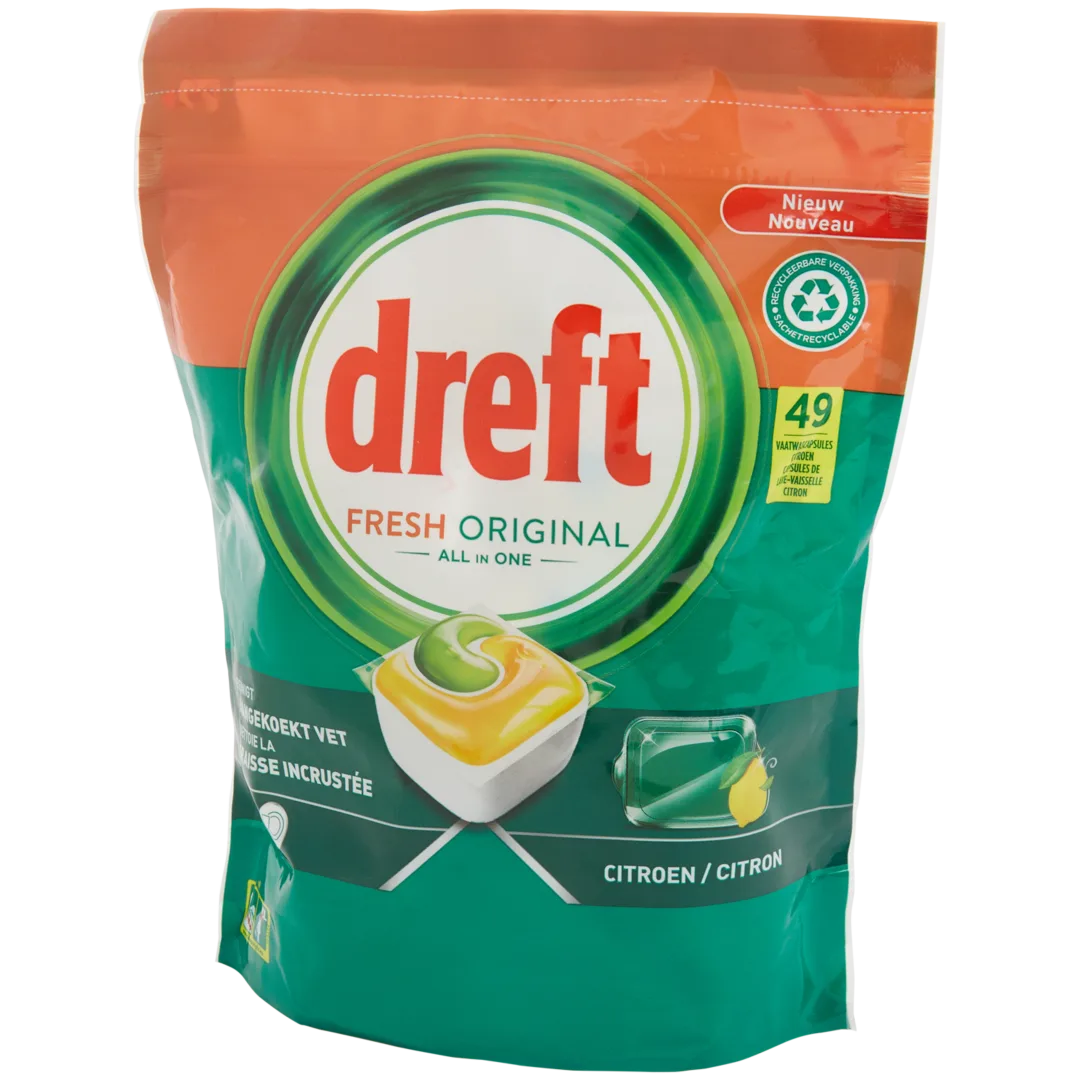Dreft All-in-1 vaatwastabletten Fresh Original 1