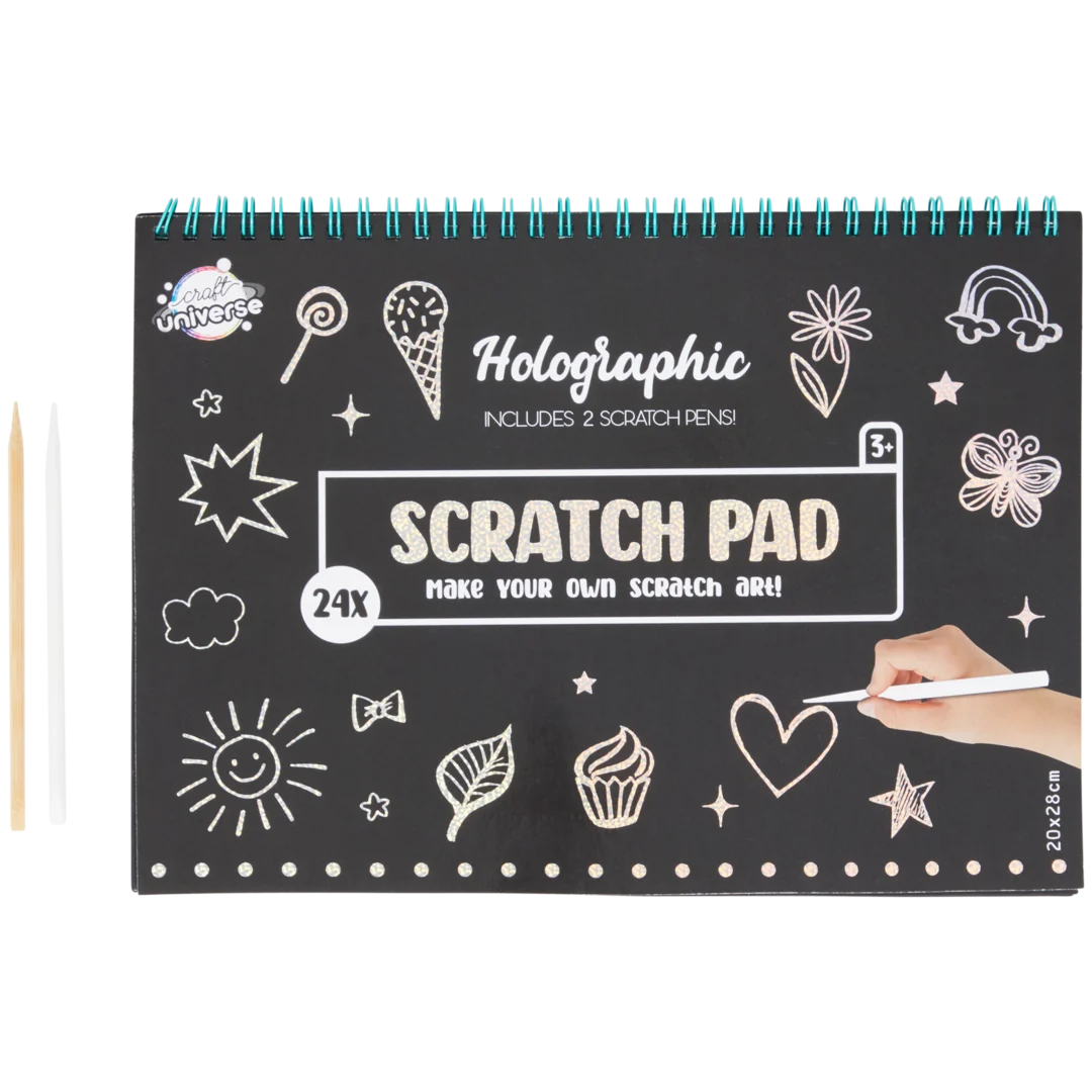 Caderno mágico de desenhos para raspar