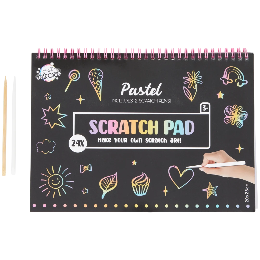 Caderno mágico de desenhos para raspar