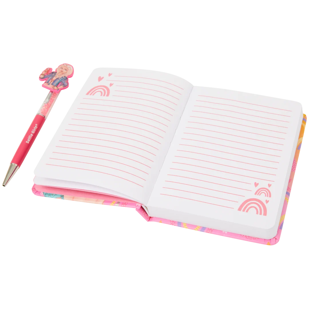 Caderno com caneta Selfie Girls