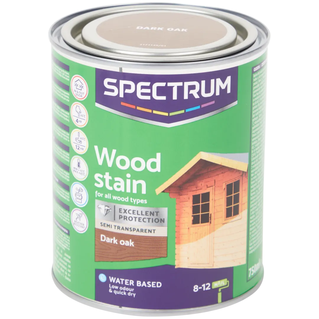 Mordente semitrasparente per legno Spectrum Rovere scuro 1
