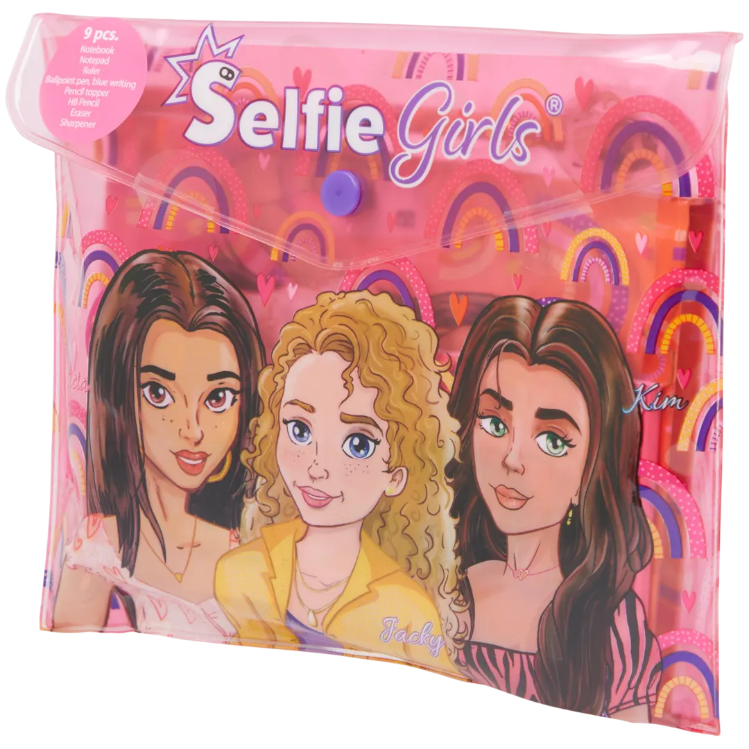 Conjunto de artigos de papelaria Selfie Girls 10