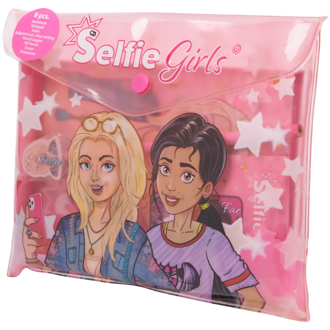 Conjunto de artigos de papelaria Selfie Girls 9