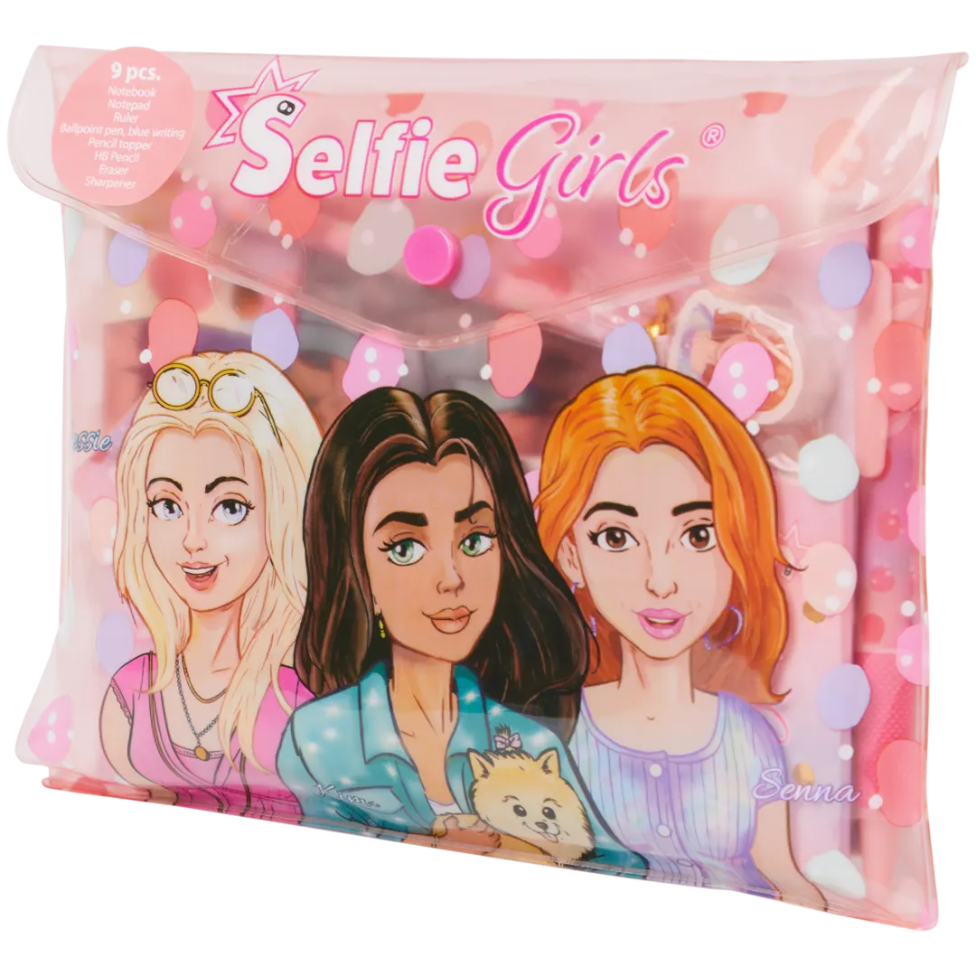 Conjunto de artigos de papelaria Selfie Girls 7