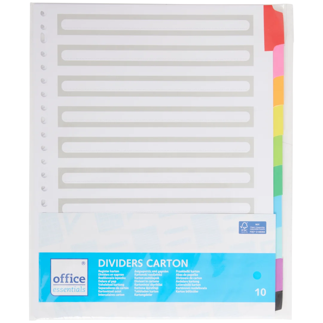 Schede divisorie A4 Office Essentials