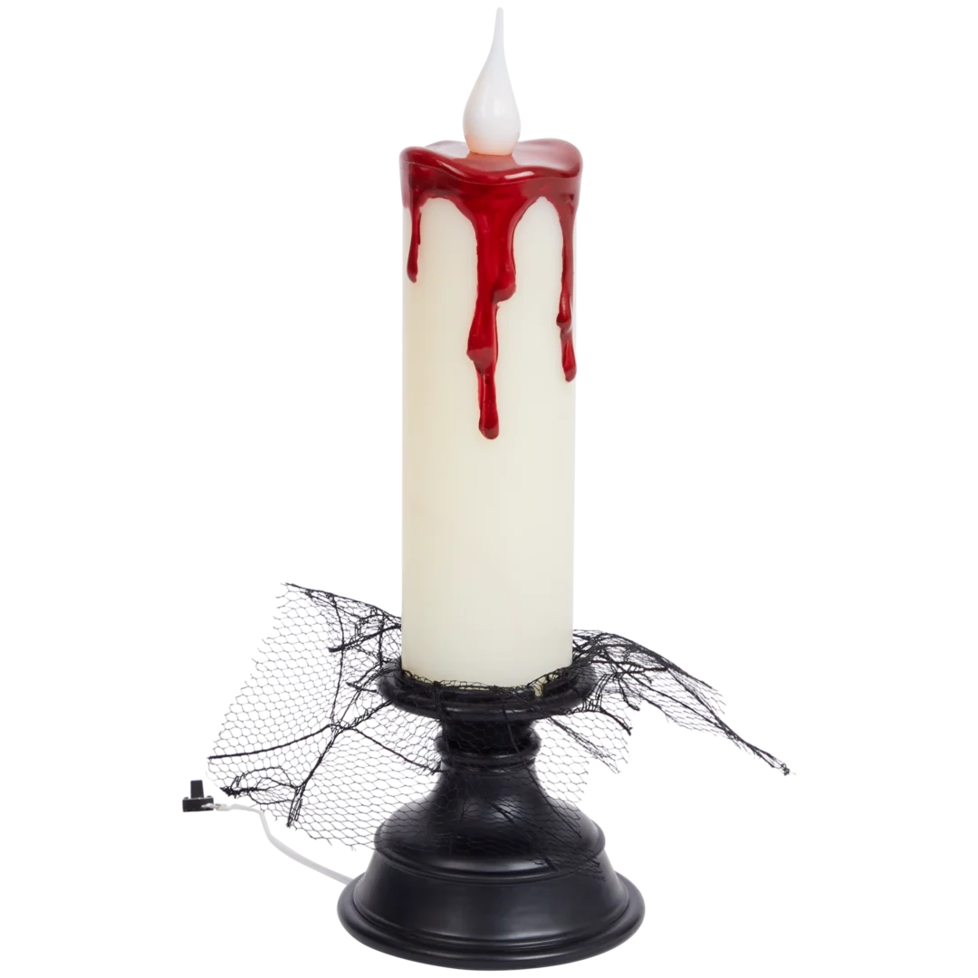 Castiçal de Halloween com vela LED