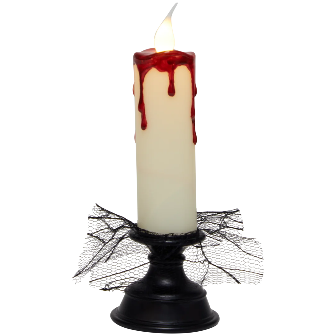 Castiçal de Halloween com vela LED