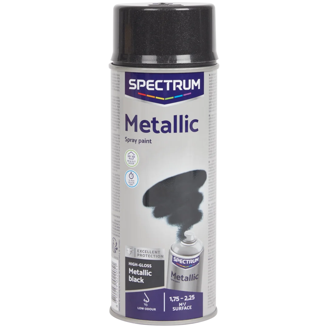 Spectrum metallic spuitverf zwart