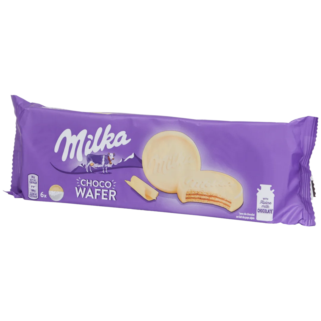 Gaufres au chocolat blanc Milka