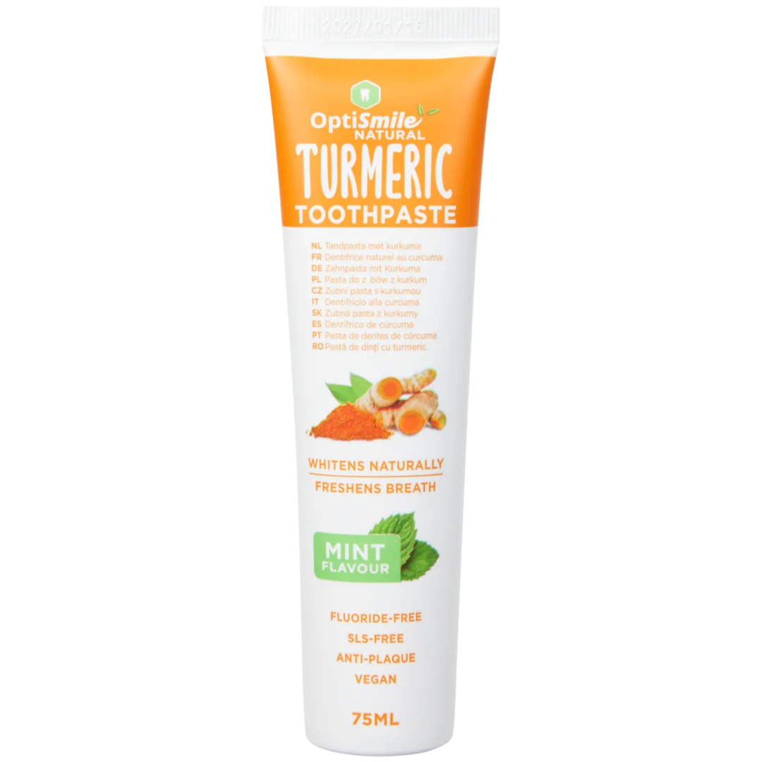 Pasta de dentes natural OptiSmile Curcuma e menta