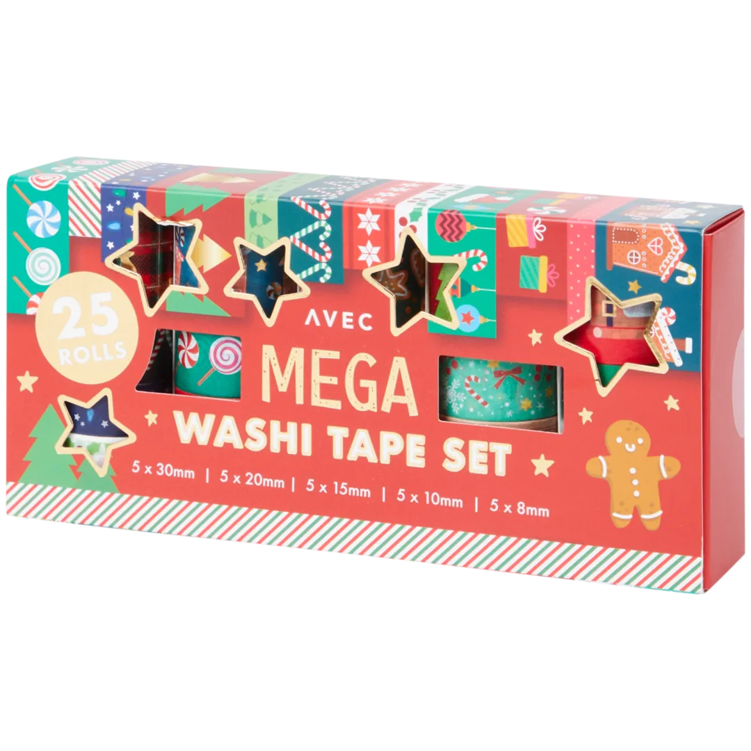 Avec Washi-Tape-Set mit Weihnachtsprint