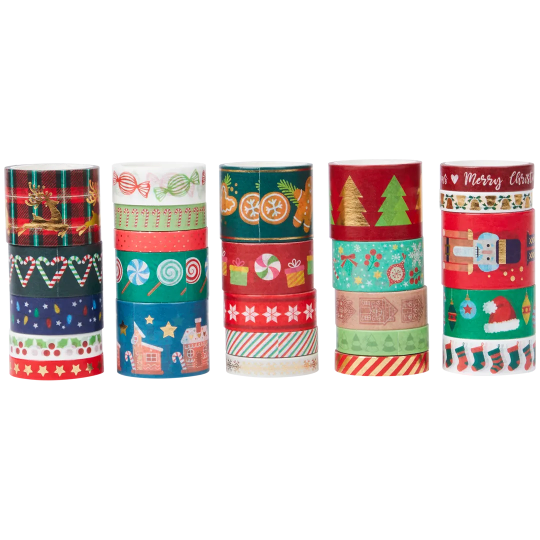 Avec Washi-Tape-Set mit Weihnachtsprint