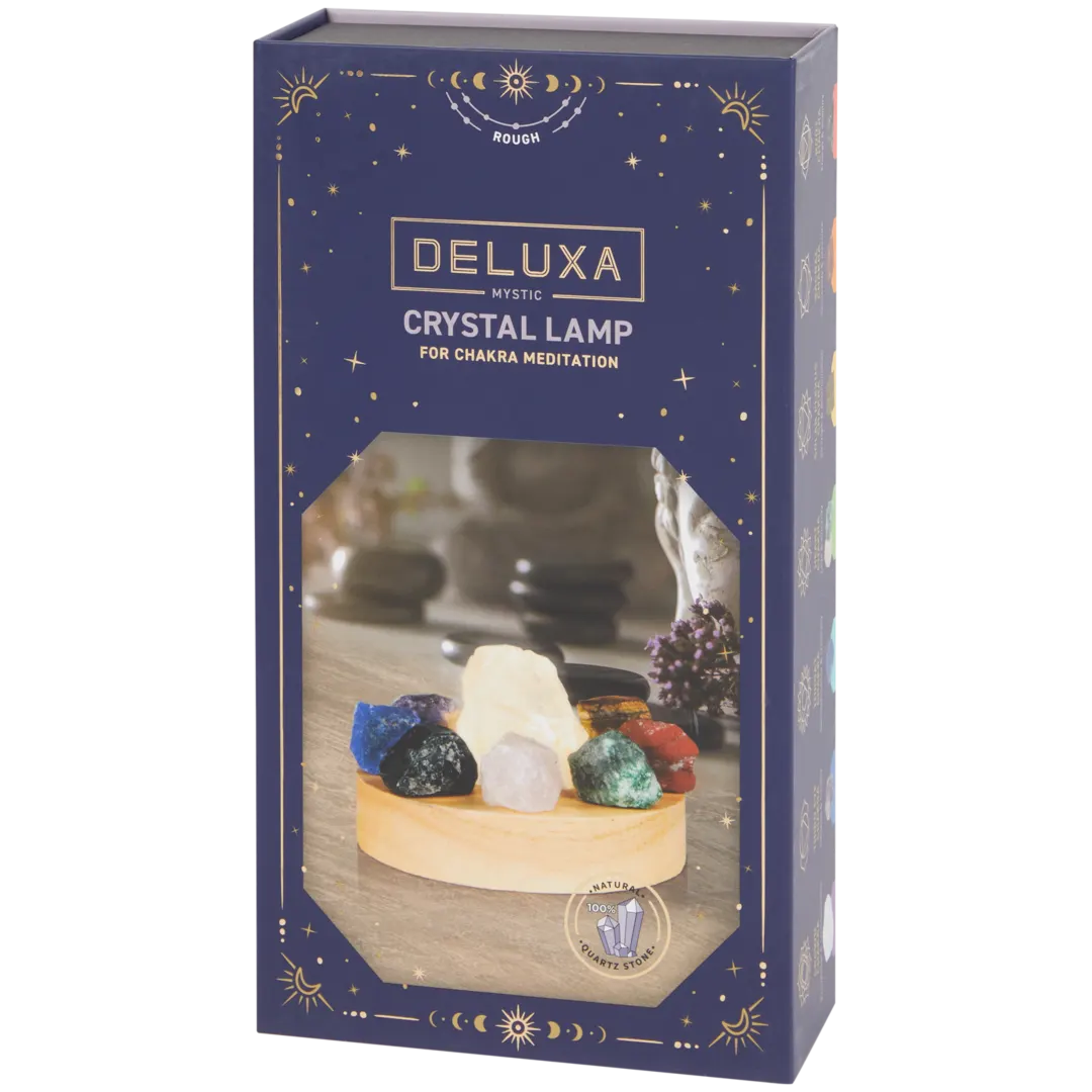 Deluxa chakralamp met 8 kristallen 4